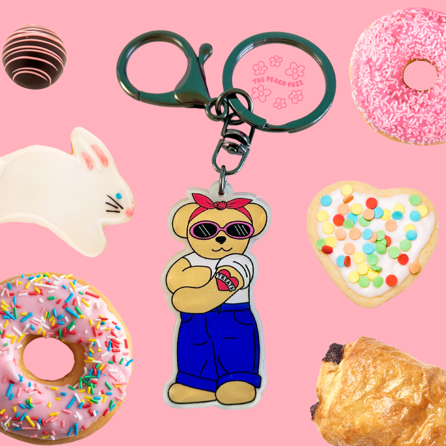 Treats Lover Bear Keychain