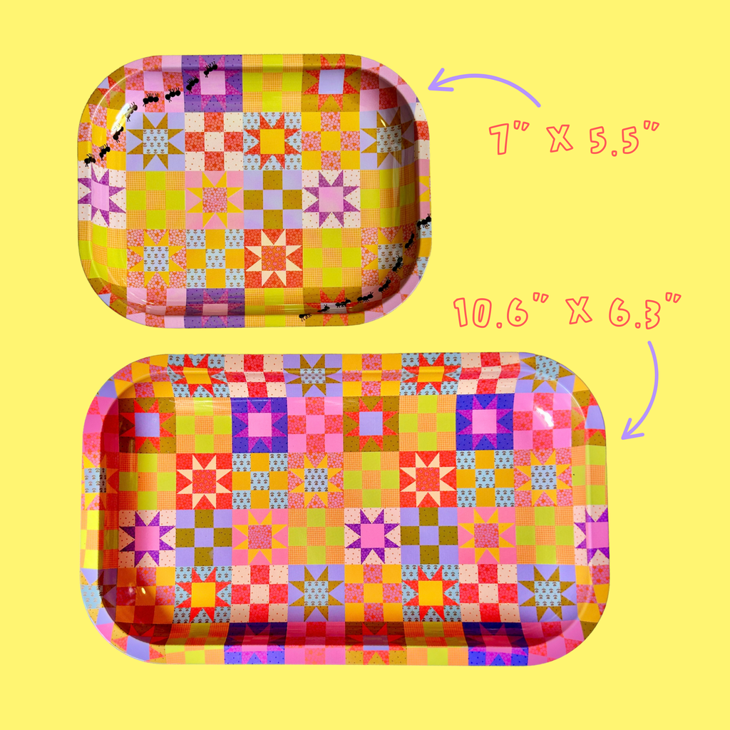 Large Patchwork Quilt Tray & Small Patchwork Quilt Tray