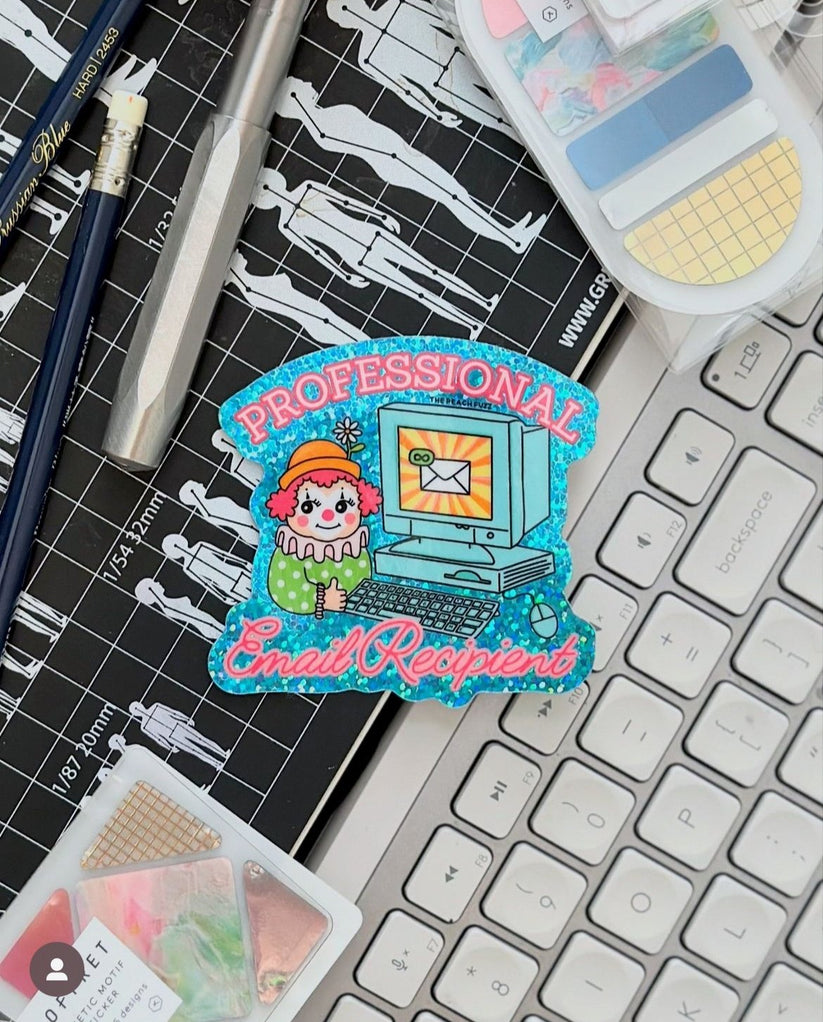 Professional Email Recipient Glitter Sticker – The Peach Fuzz
