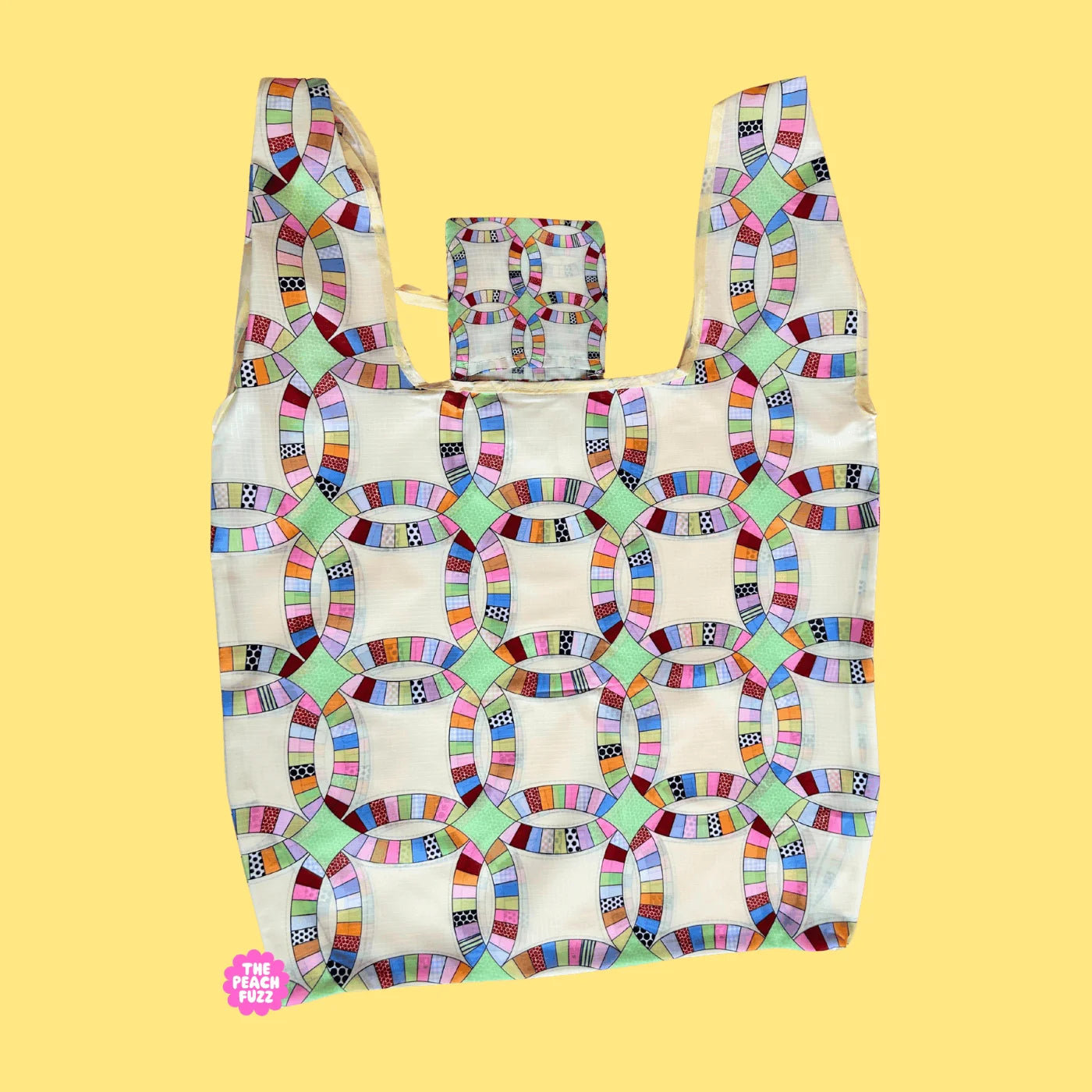 Wedding Ring Quilt Shopper Tote - The Peach Fuzz