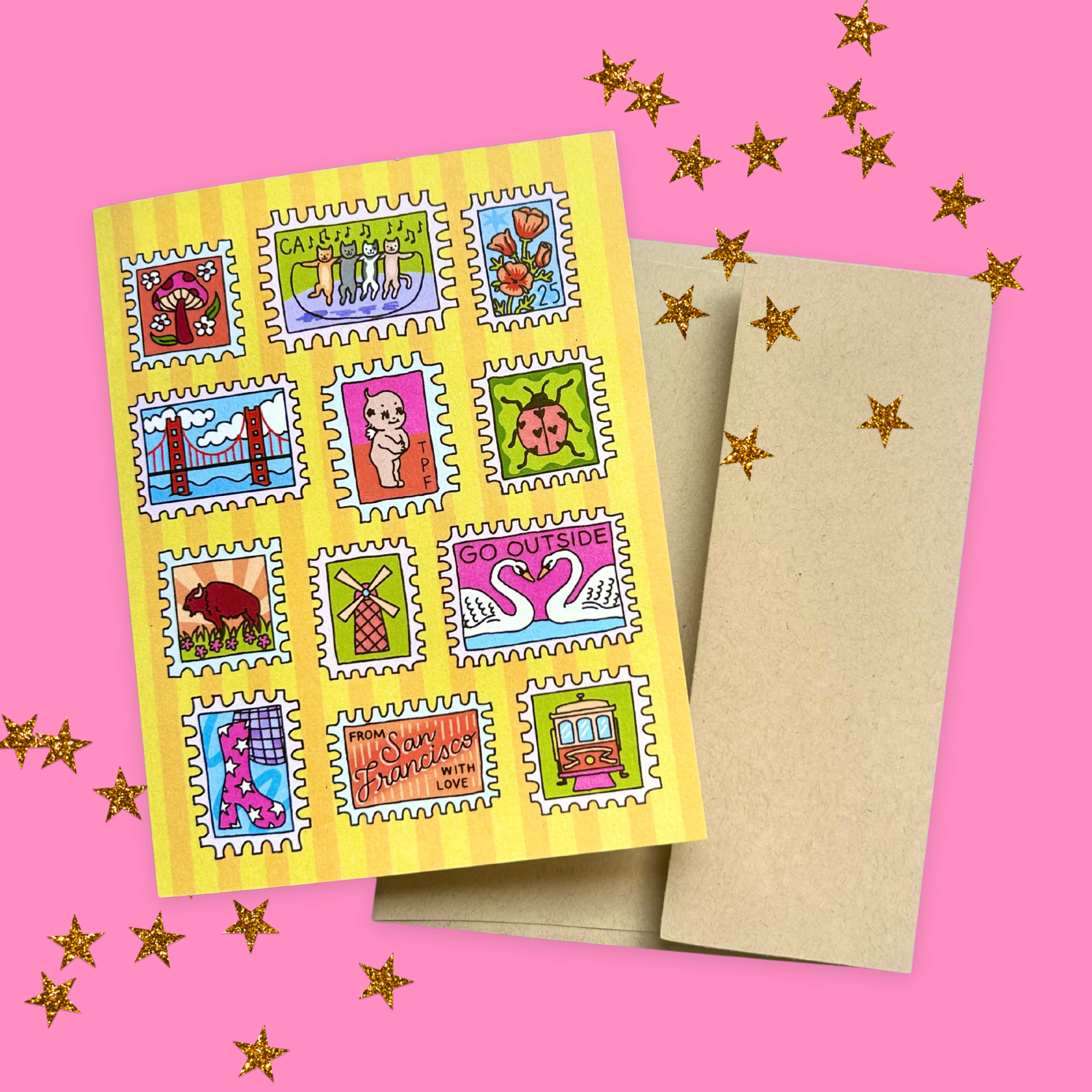 SF Stamp Greeting Card