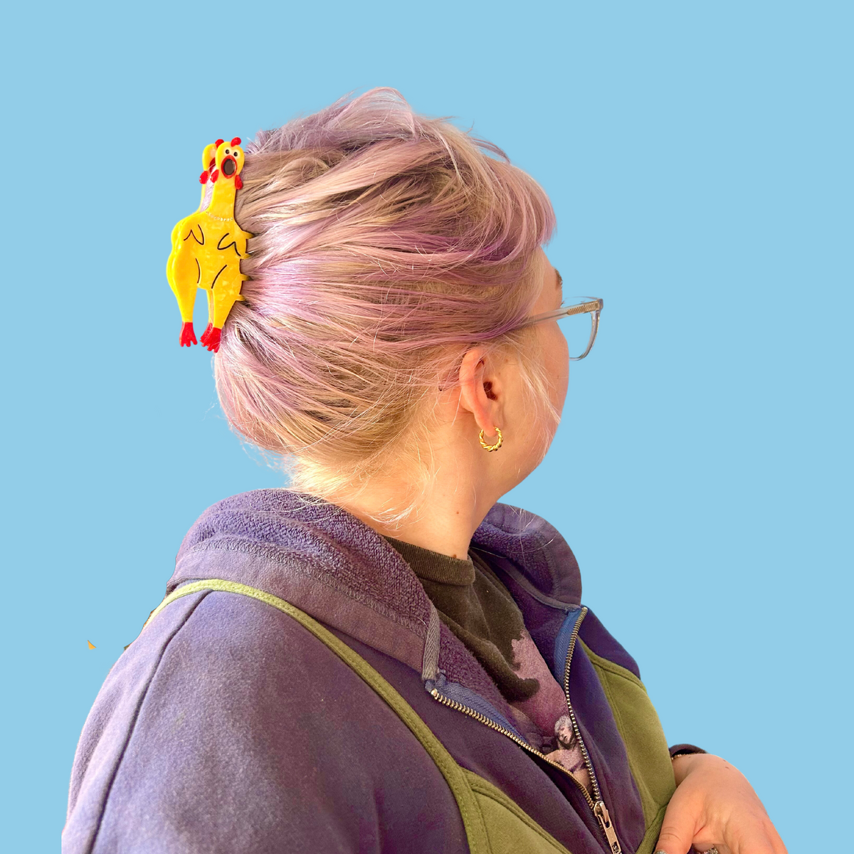 Rubber Chicken Hair Claw – The Peach Fuzz