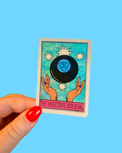 Indecisive BISEXUAL Glitter Sticker