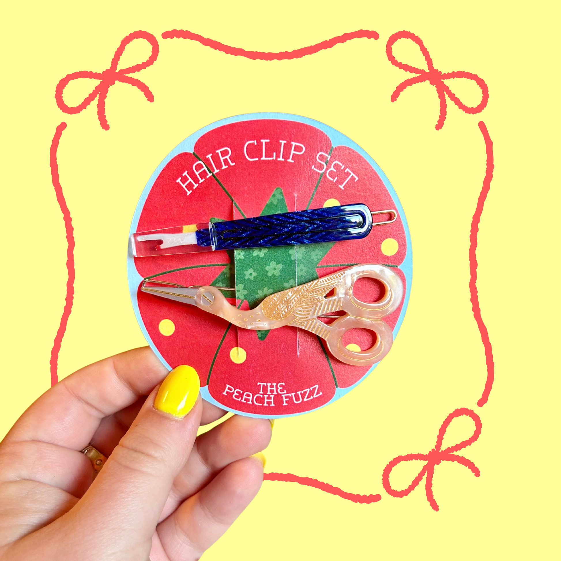 Sewing Kit Hair Clip Set