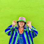 Bad Art Fan Club Color Block Bucket Hat - The Peach Fuzz