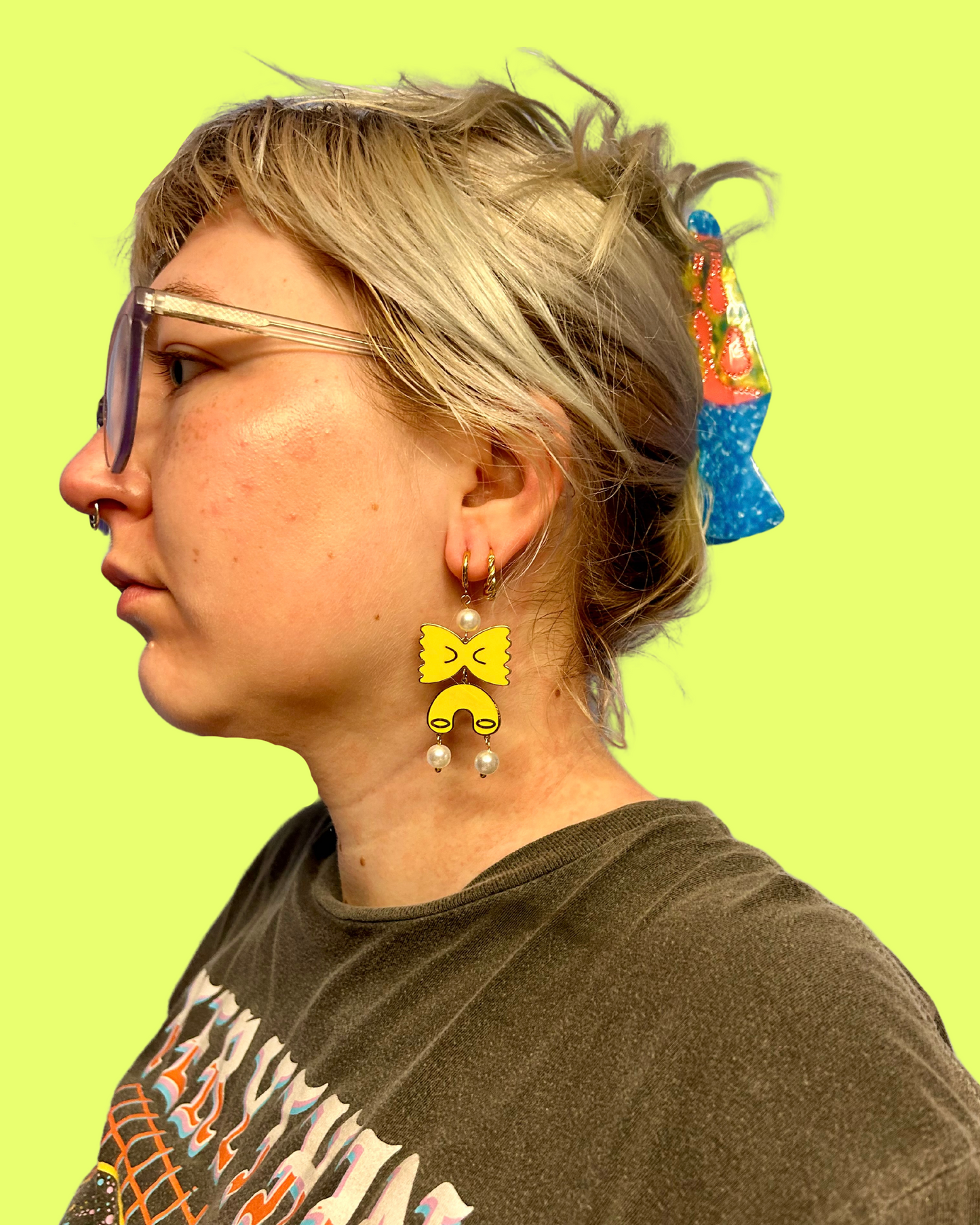 Pasta Party Dangly Earrings