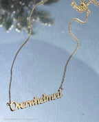 Overwhelmed Nameplate Necklace