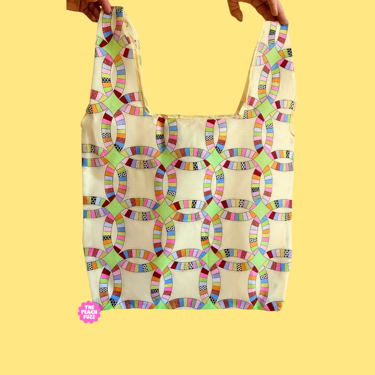 Wedding Ring Quilt Shopper Tote - The Peach Fuzz