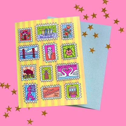 SF Stamp Greeting Card