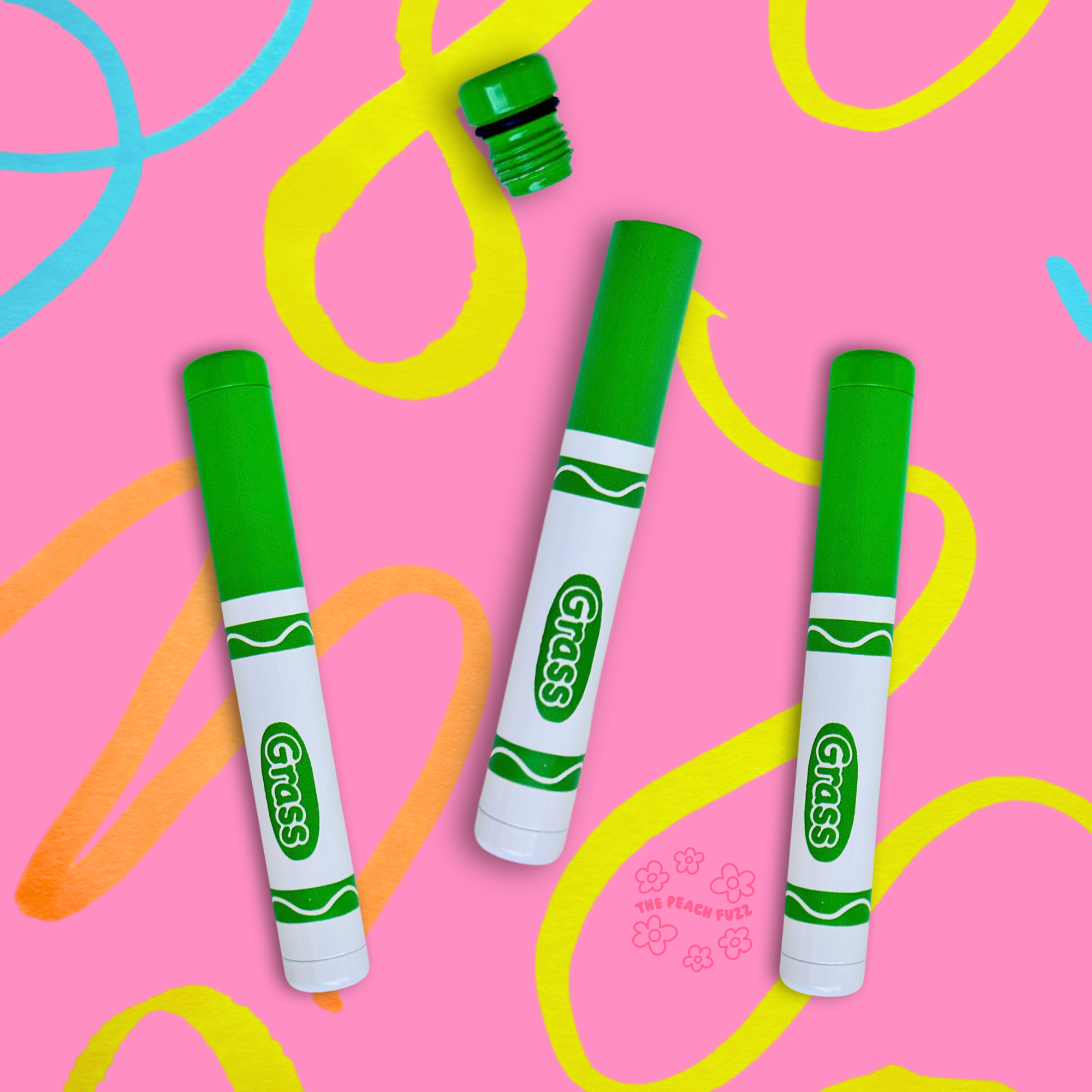 Green Marker Stash Tube - The Peach Fuzz