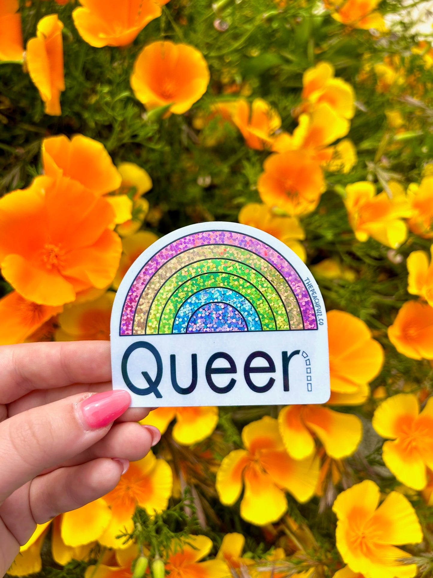 Queer Queen Glitter Sticker
