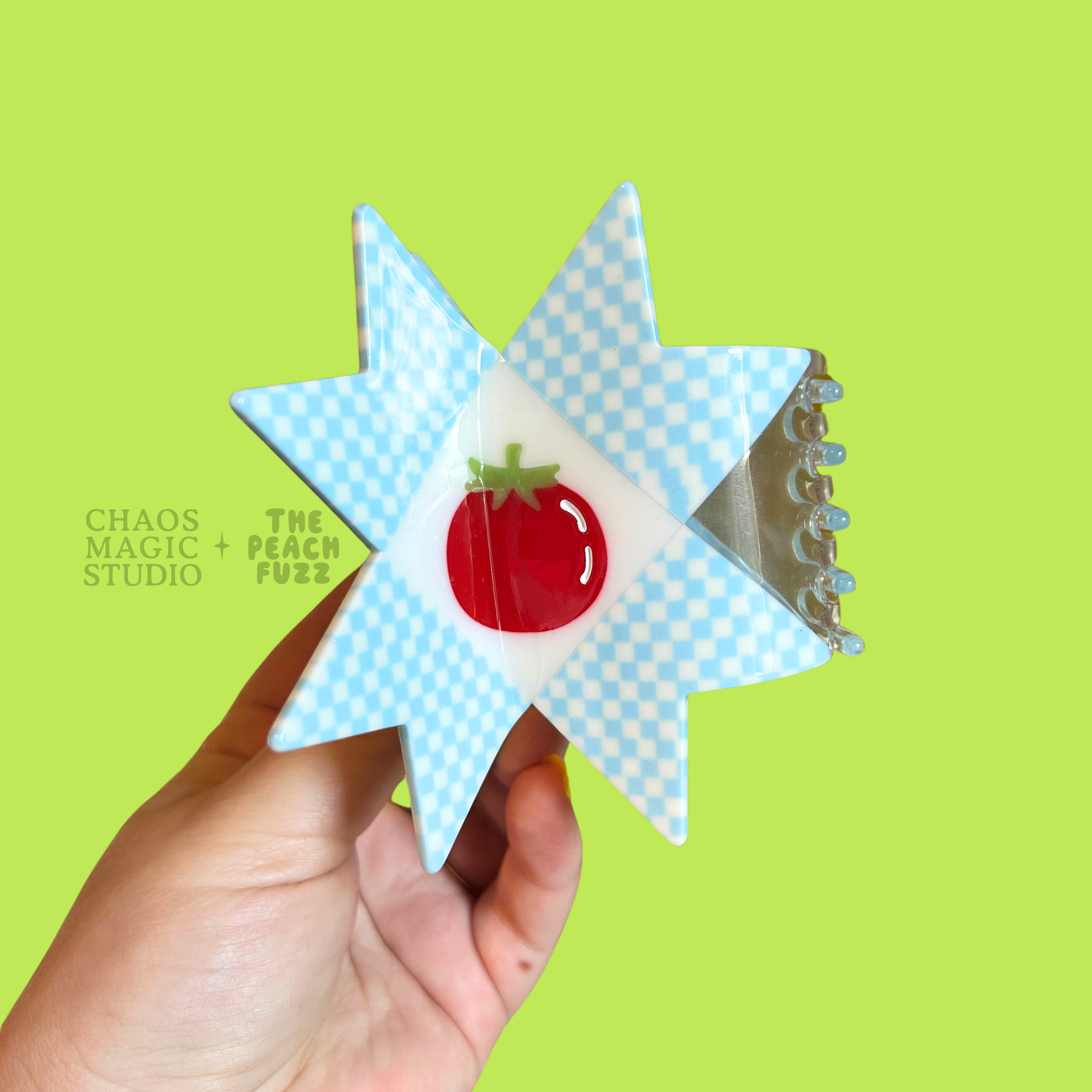 Tomato Quilt Hair Claw  TPF x Chaos Magic Studio