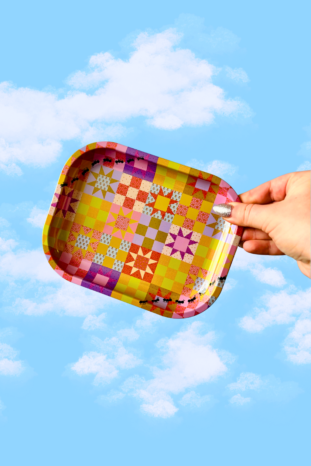 Small Patchwork Quilt Tray