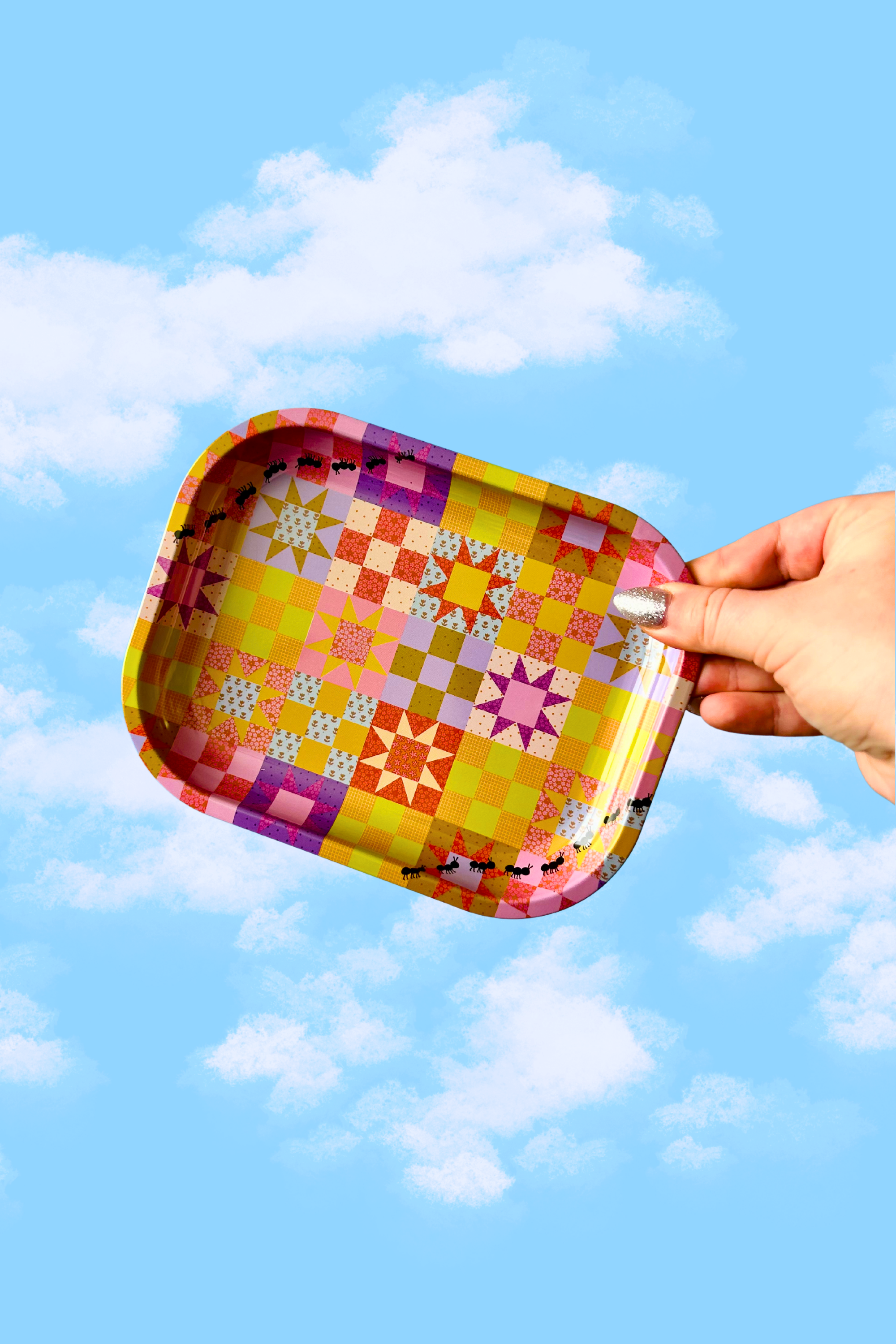 Small Patchwork Quilt Tray