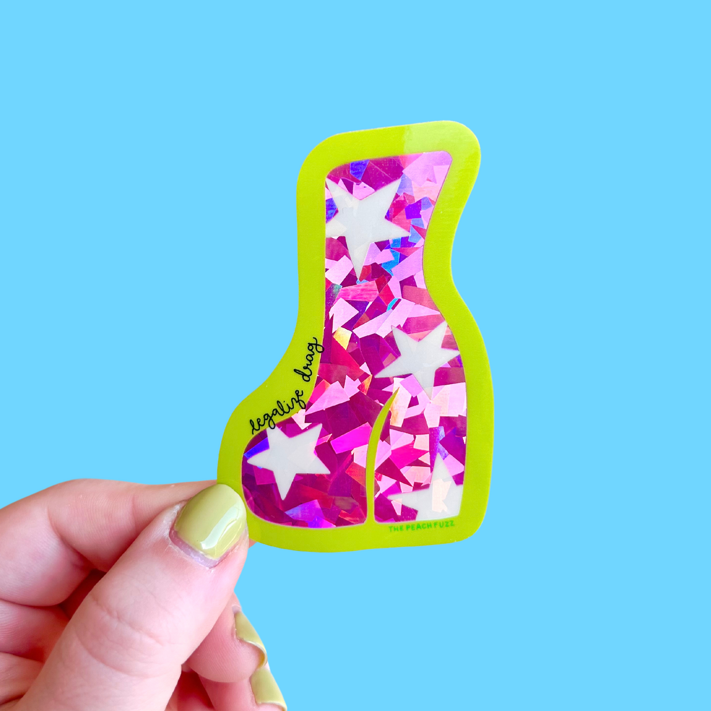 Legalize Drag Glitter Sticker