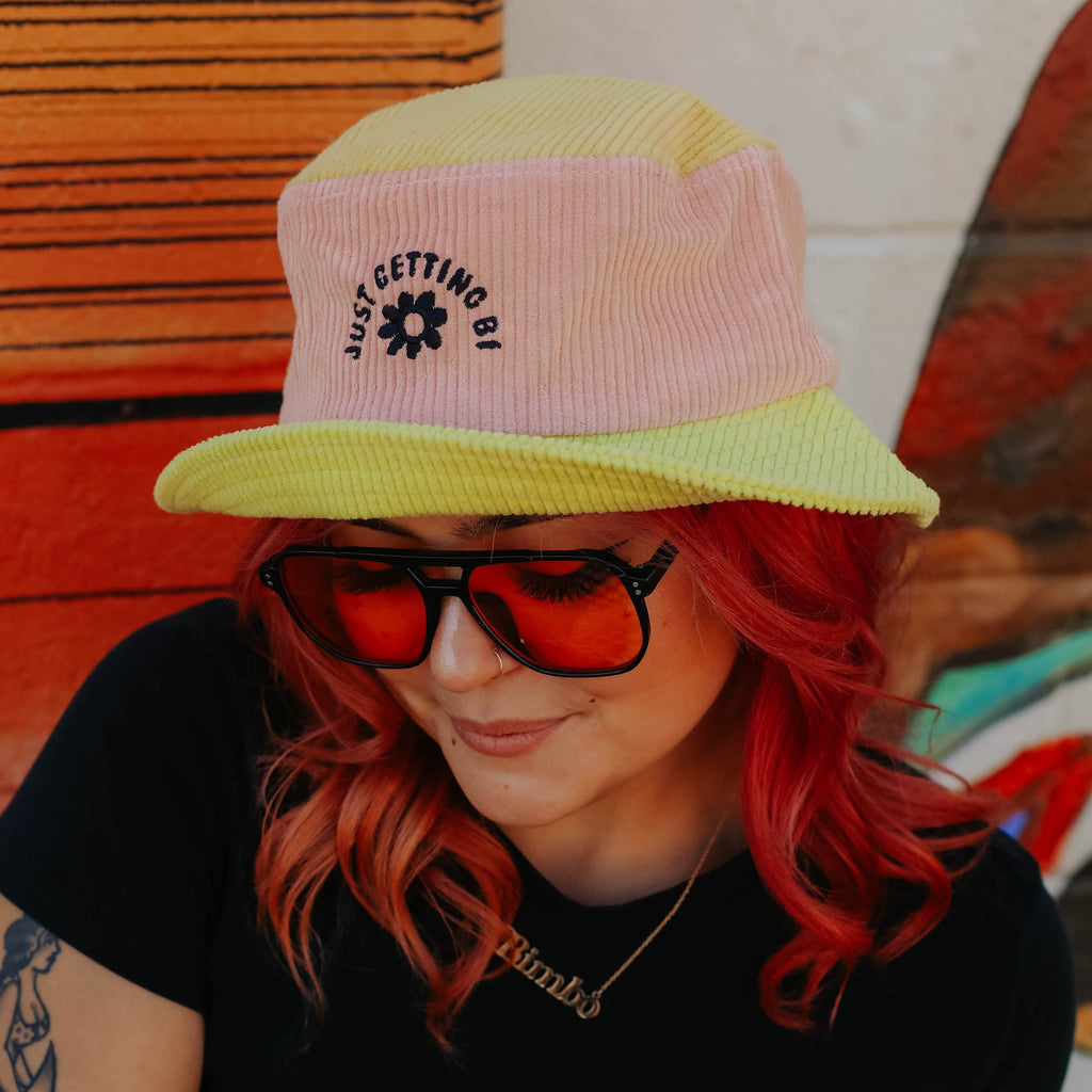 Just Getting Bi Color Block Bucket Hat