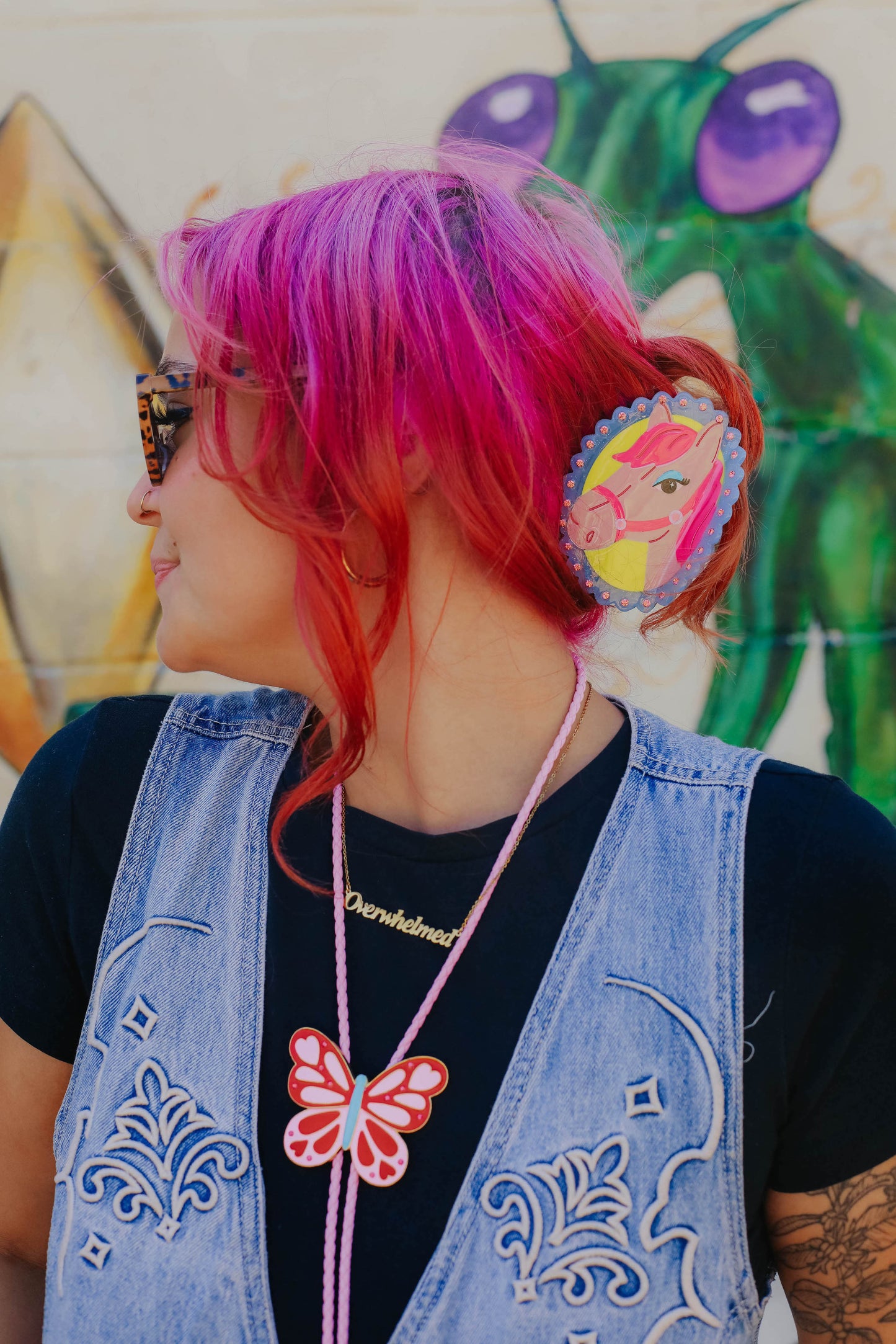 Overwhelmed Nameplate Necklace