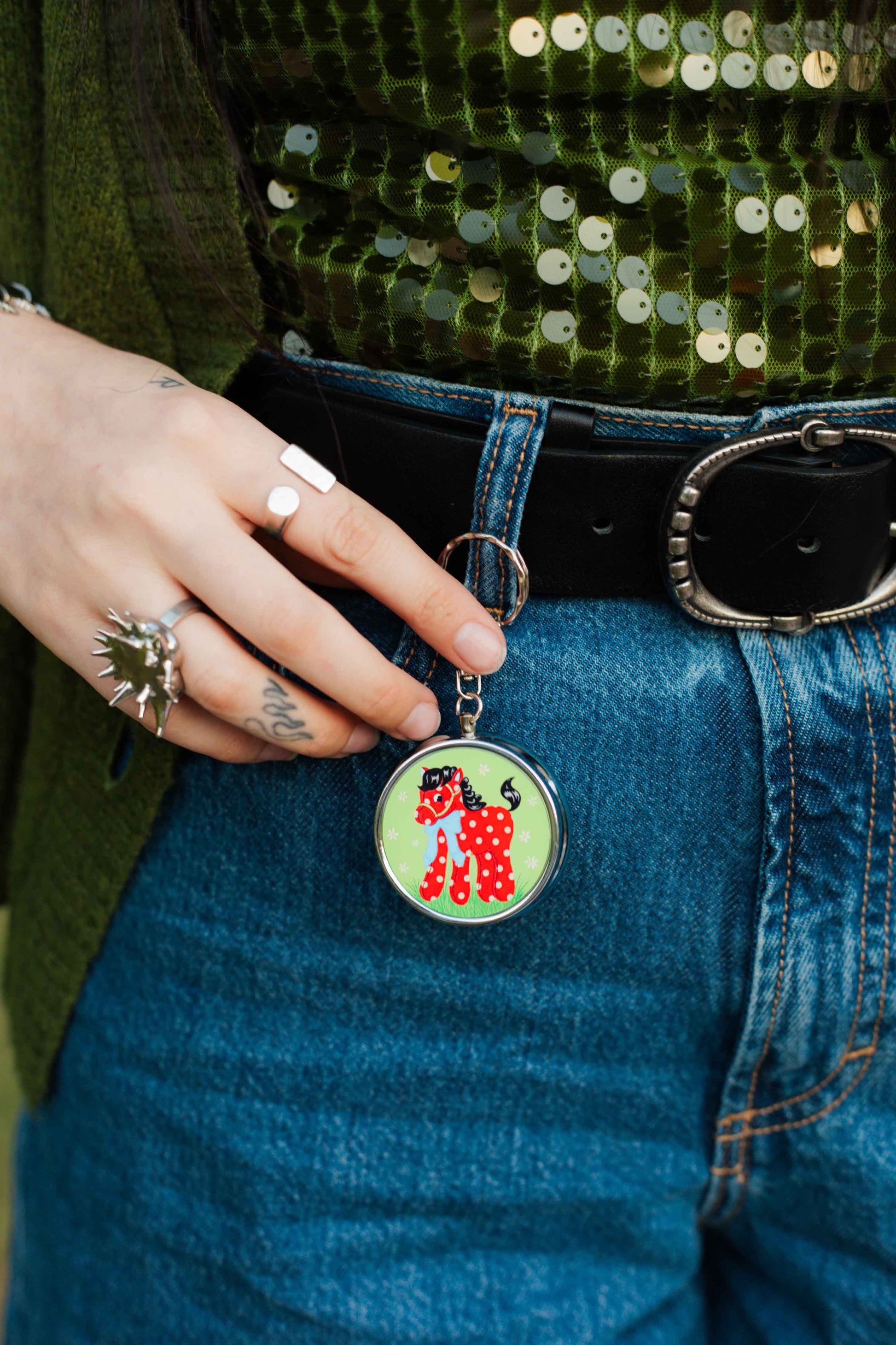 Pony Ash Tray Keychain
