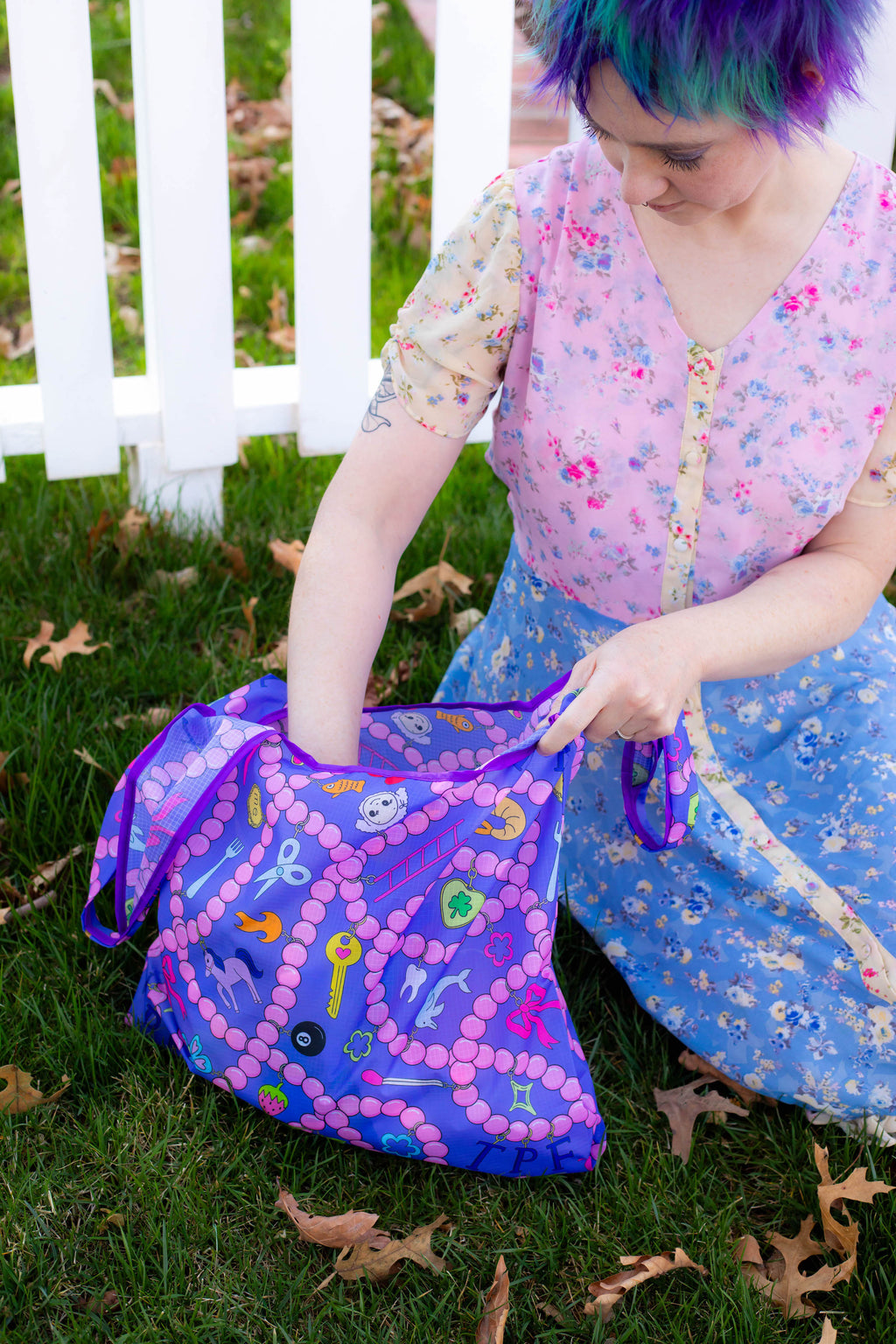 Bead Soup Folding Shopper Tote