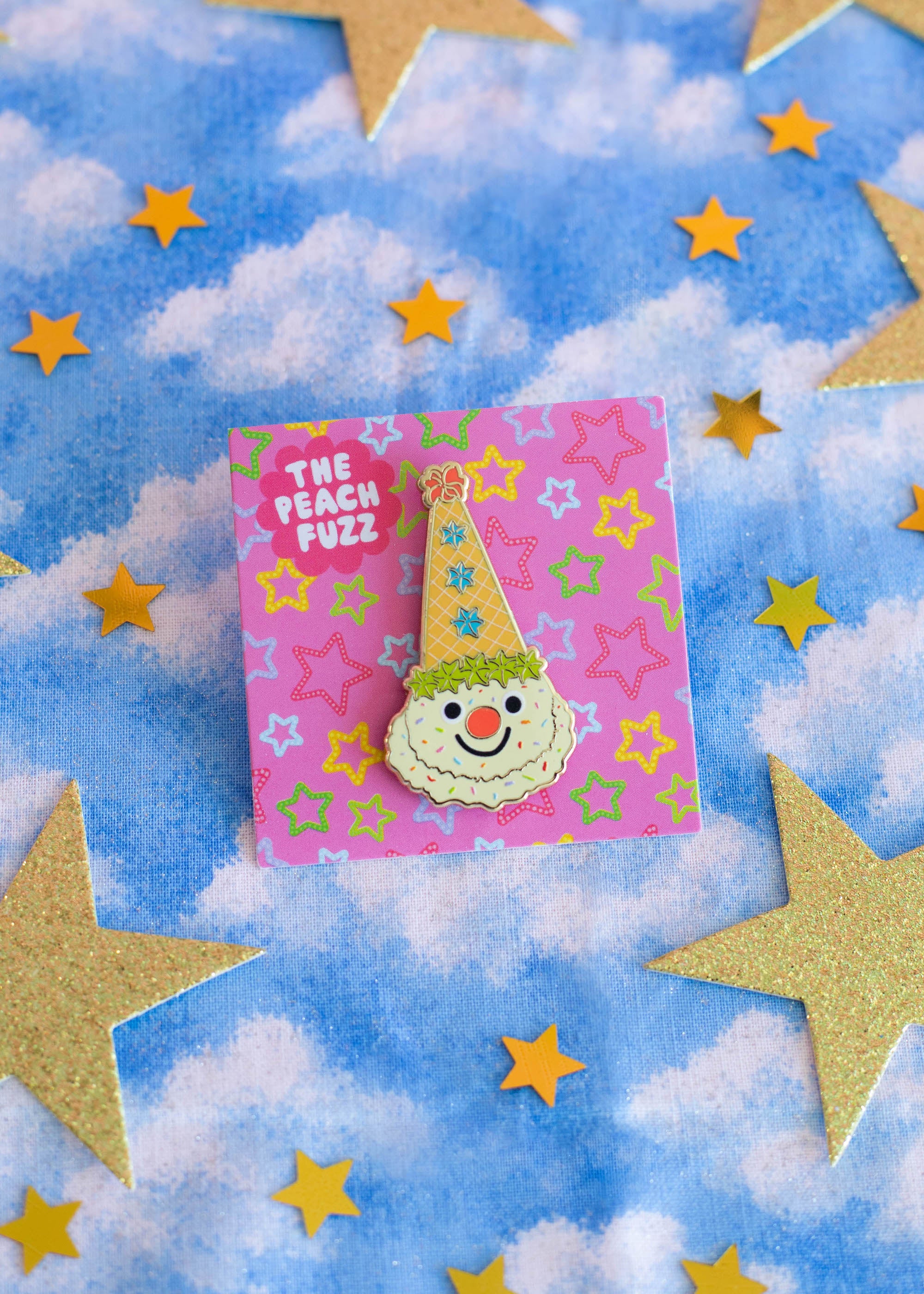 Ice Cream Clown Enamel Pin