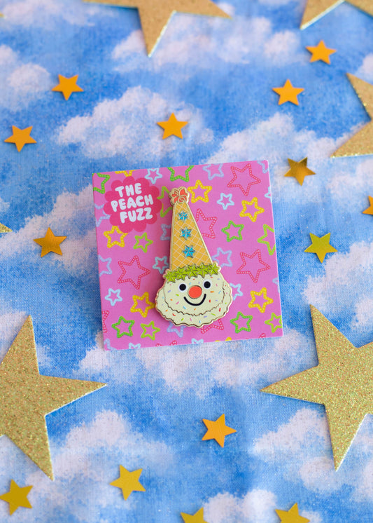 Ice Cream Clown Enamel Pin