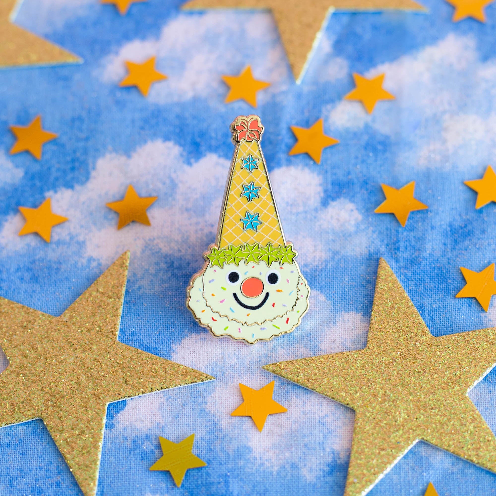 Ice Cream Clown Enamel Pin