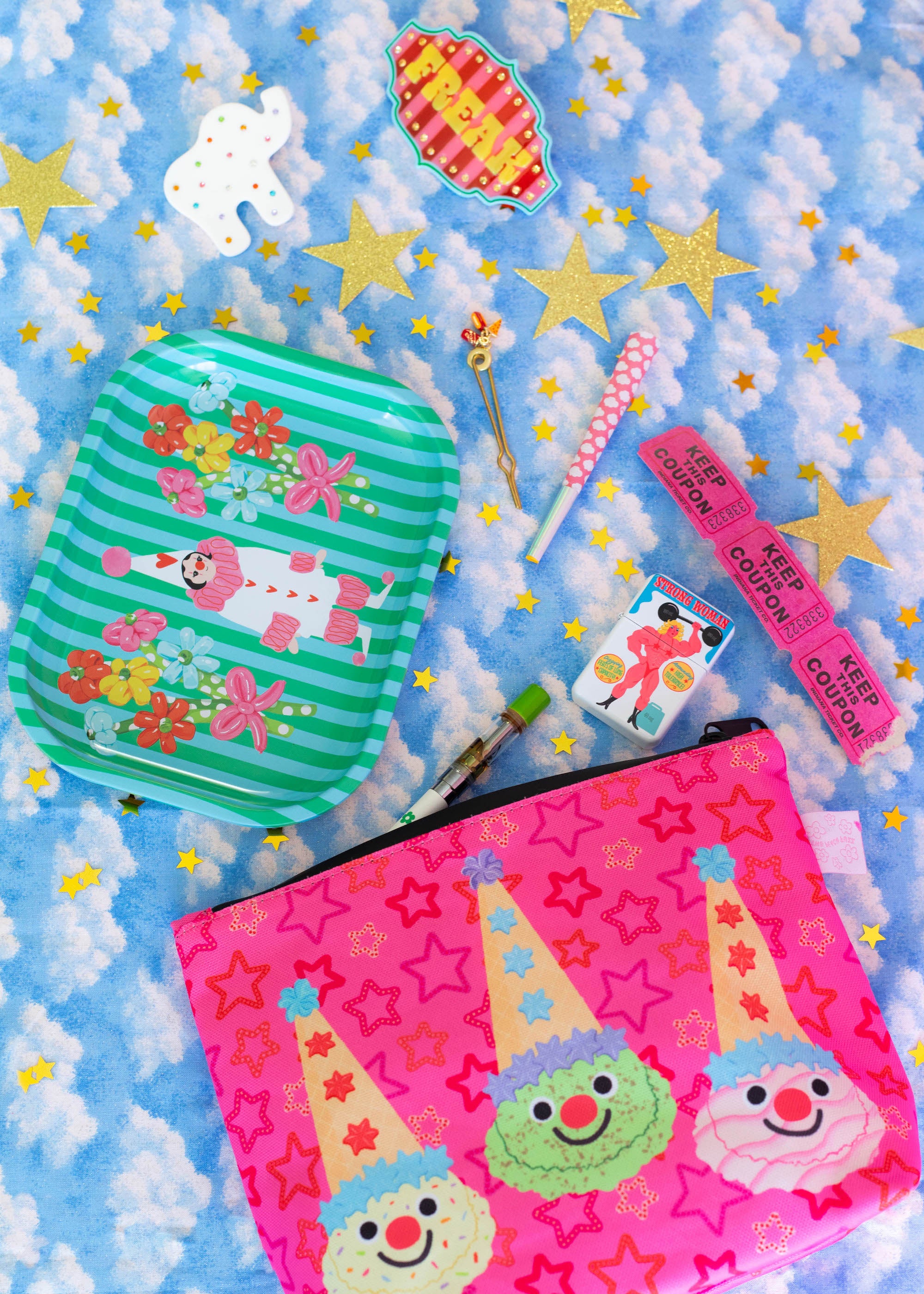 Ice Cream Clowns Smell-Proof Storage Bag