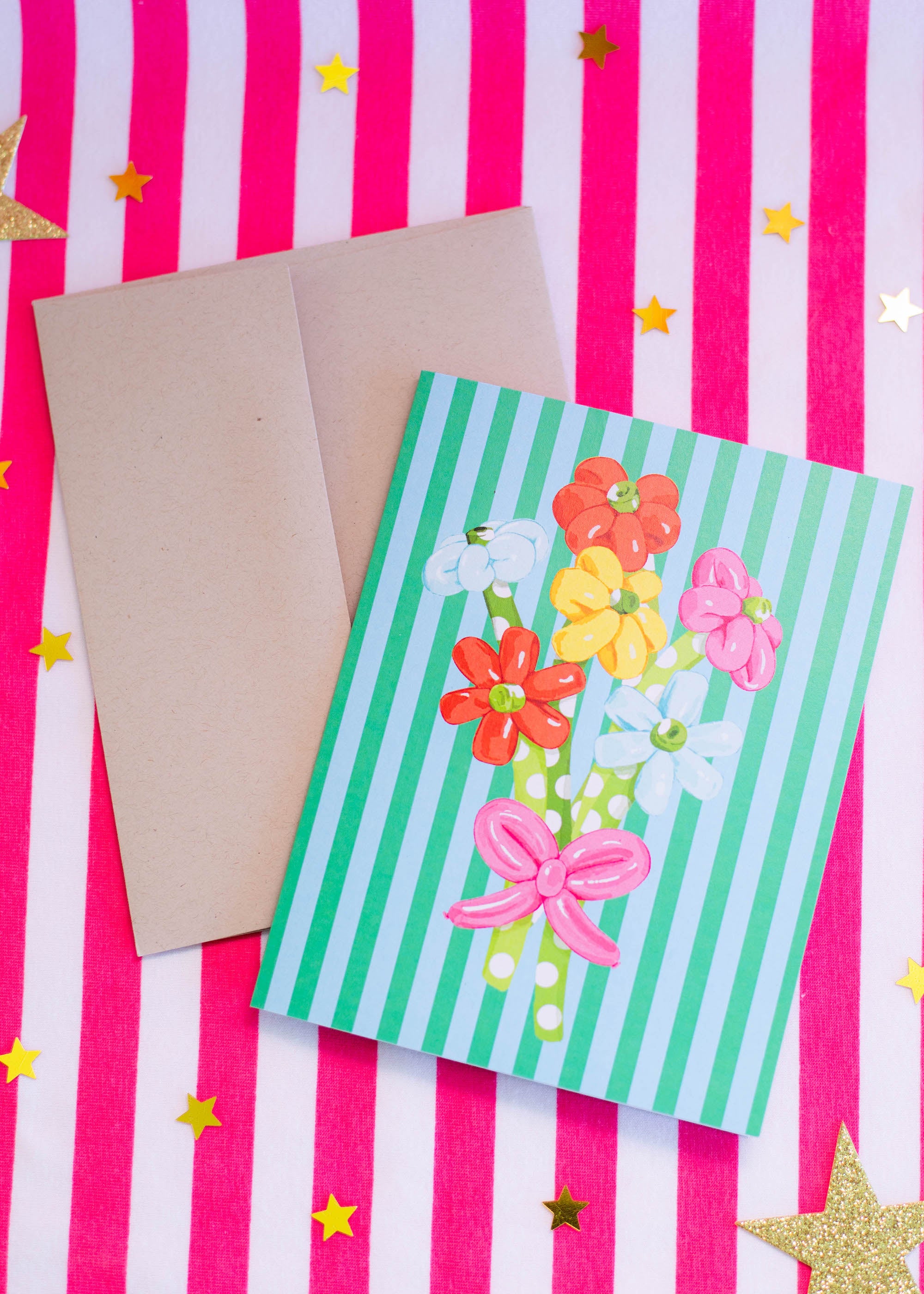 Balloon Bouquet Greeting Card - The Peach Fuzz