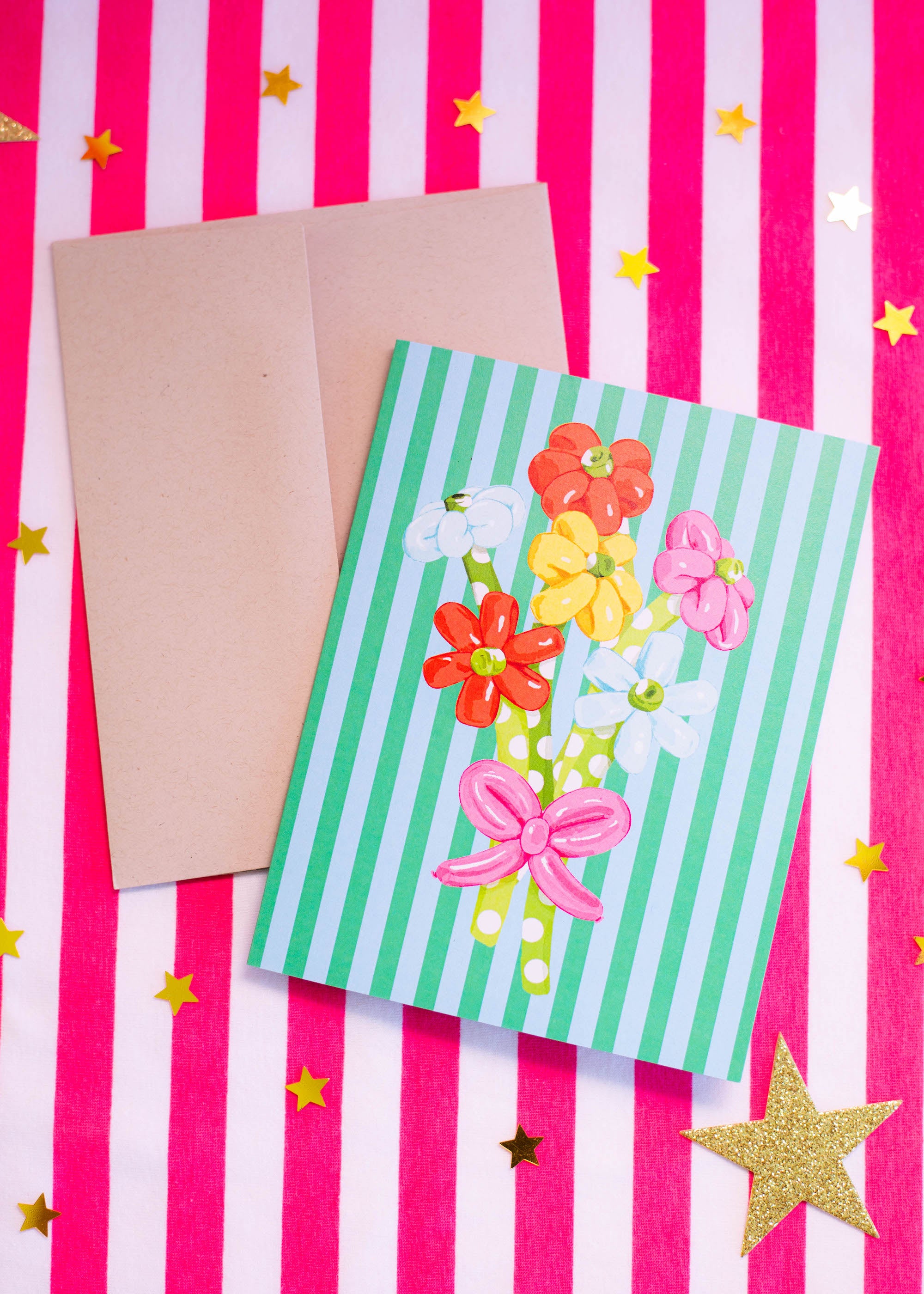 Balloon Bouquet Greeting Card - The Peach Fuzz