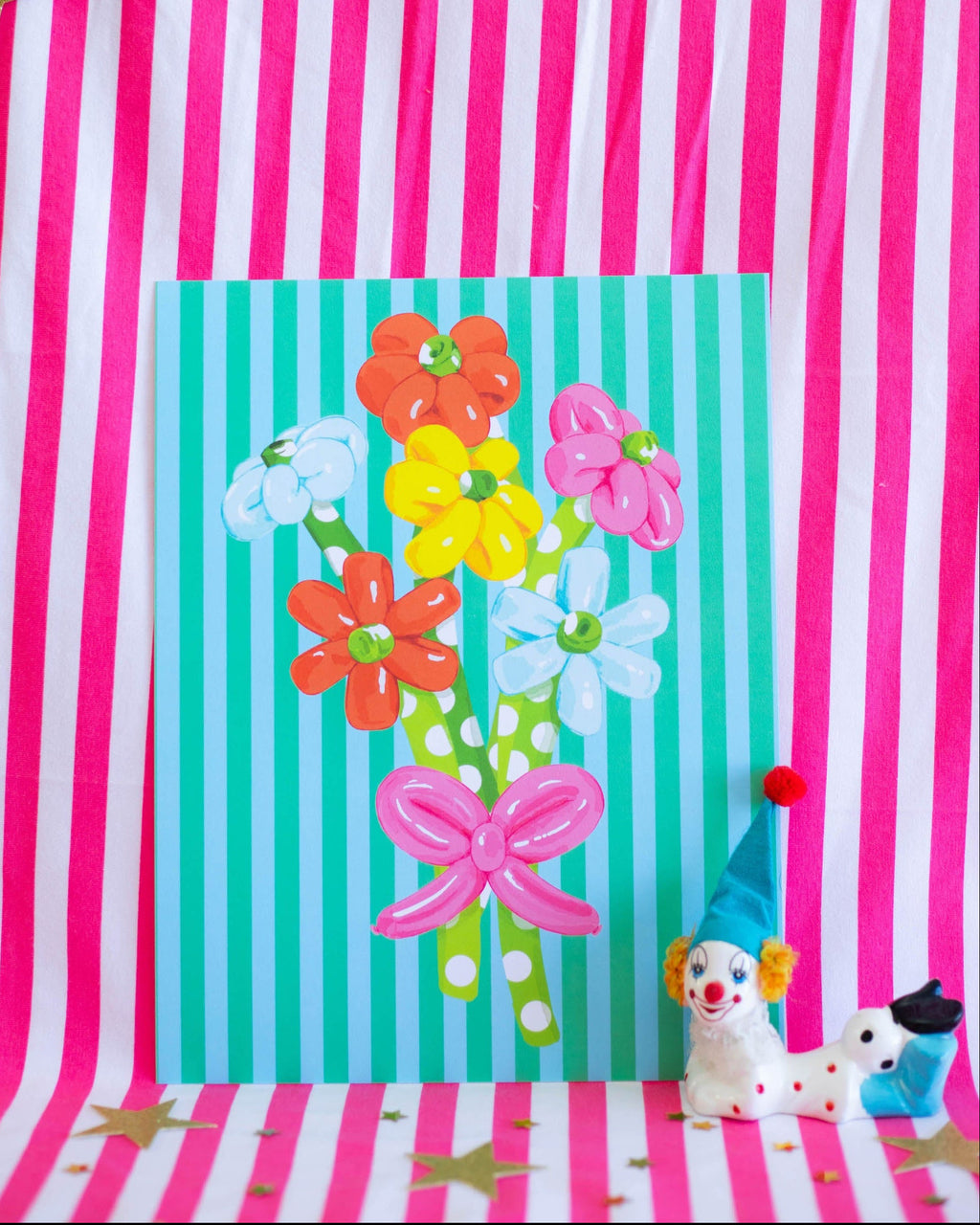Balloon Bouquet Print measures 8.5 x 11 inches and is on semi-gloss paper. - The Peach Fuzz
