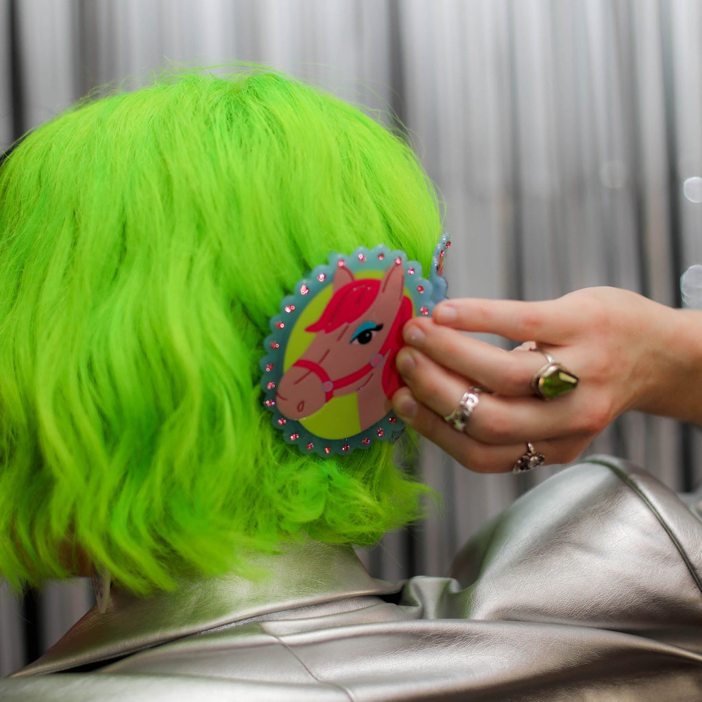 Pink Pony Hair Claw