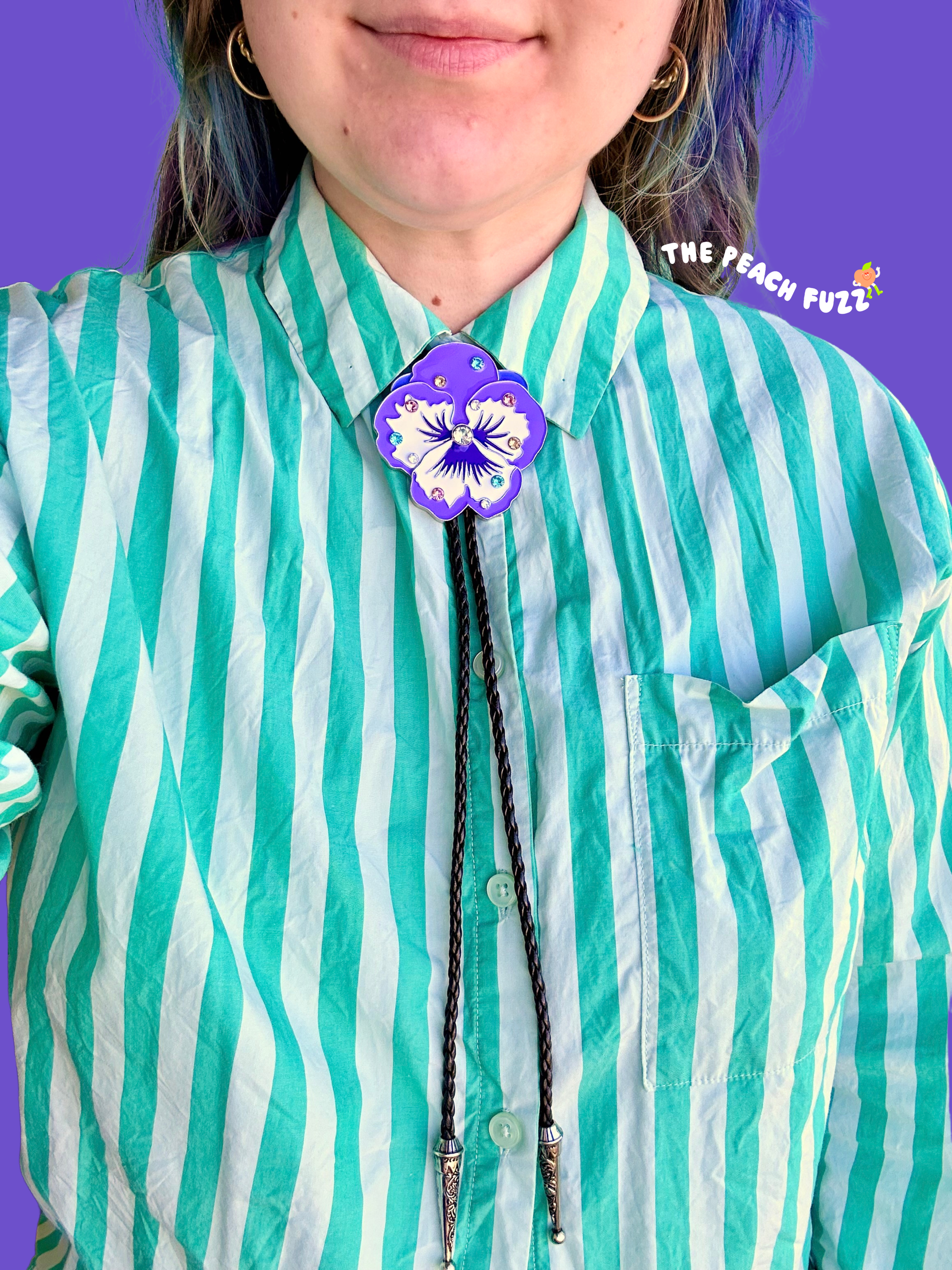 Pansy Bolo Tie