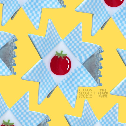Tomato Quilt Hair Claw  TPF x Chaos Magic Studio