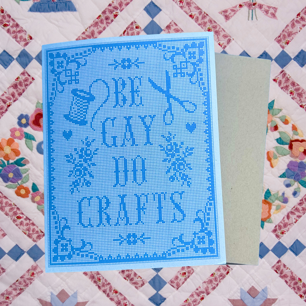 "Be Gay Do Crafts” Greeting Card - The Peach Fuzz