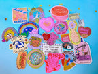 Caution: Hot Pan Glitter Sticker - The Peach Fuzz