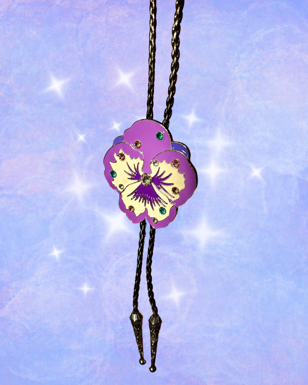 Pansy Bolo Tie