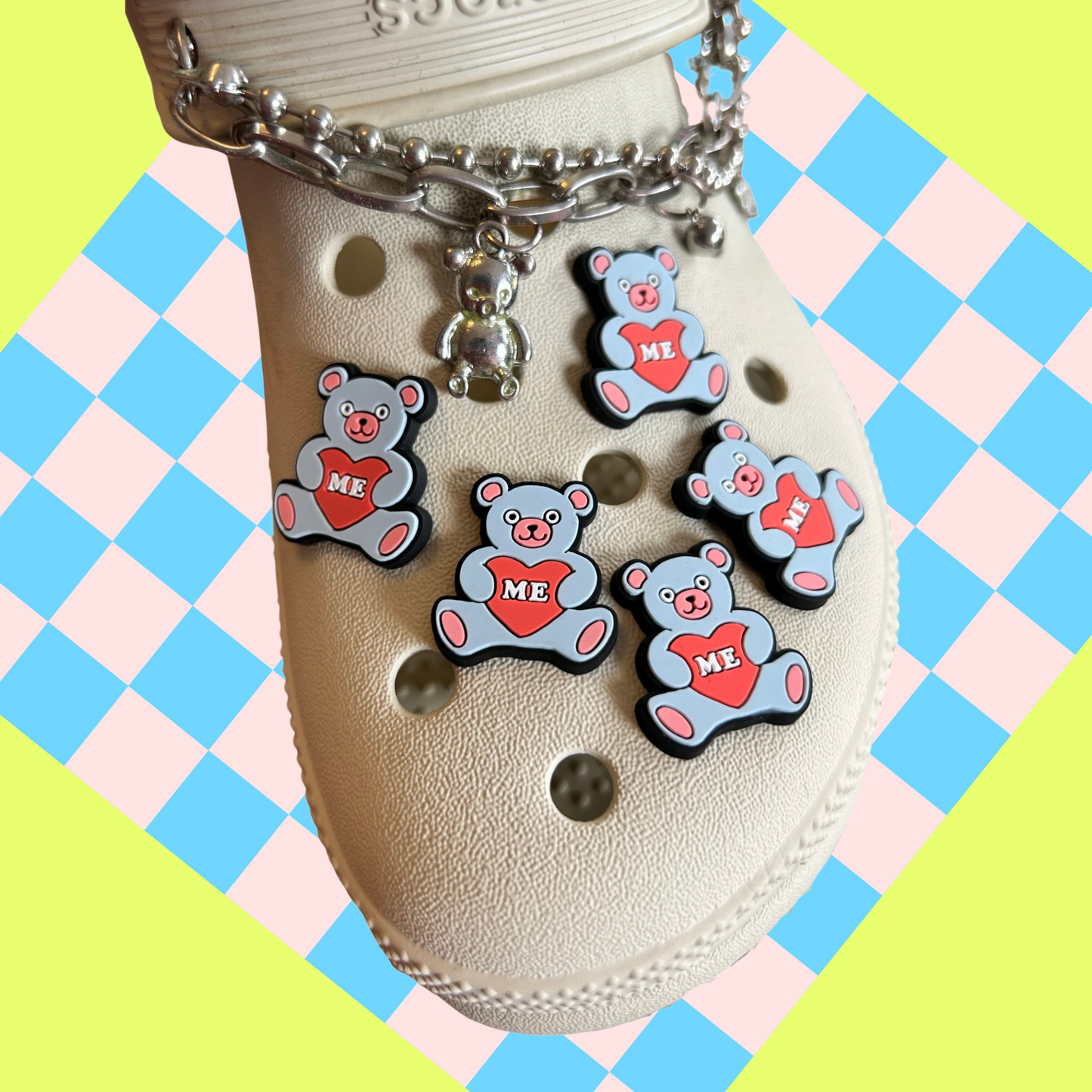 I Love Me Teddy Bear Shoe Charm