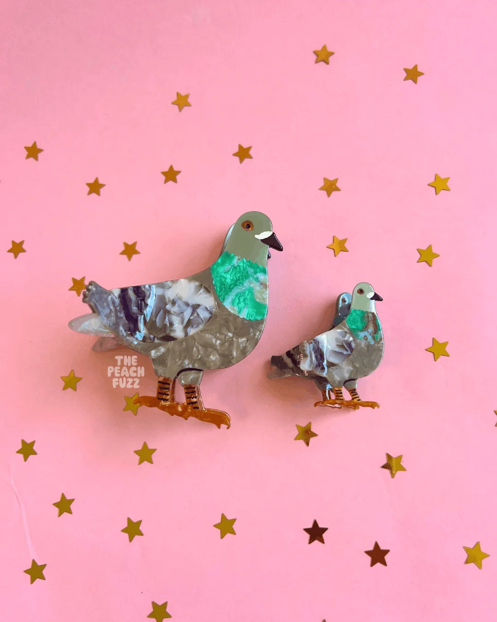 Mini Pigeon Hair Claw - The Peach Fuzz
