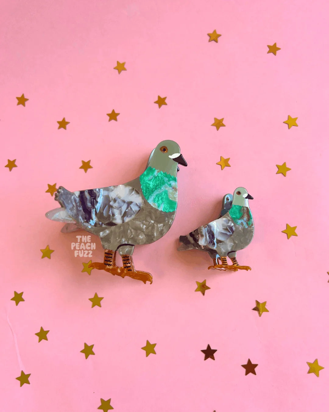 Mini Pigeon Hair Claw - The Peach Fuzz