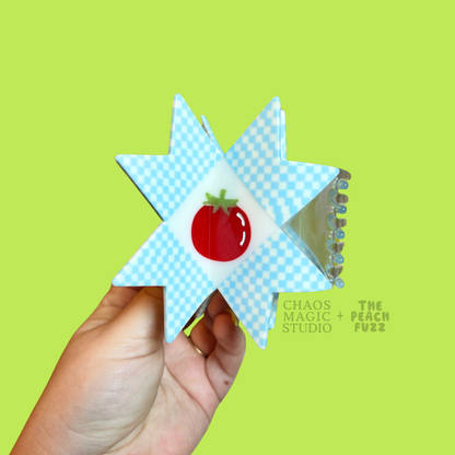 Tomato Quilt Hair Claw  TPF x Chaos Magic Studio