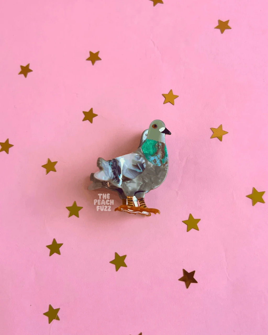 Mini Pigeon Hair Claw - The Peach Fuzz