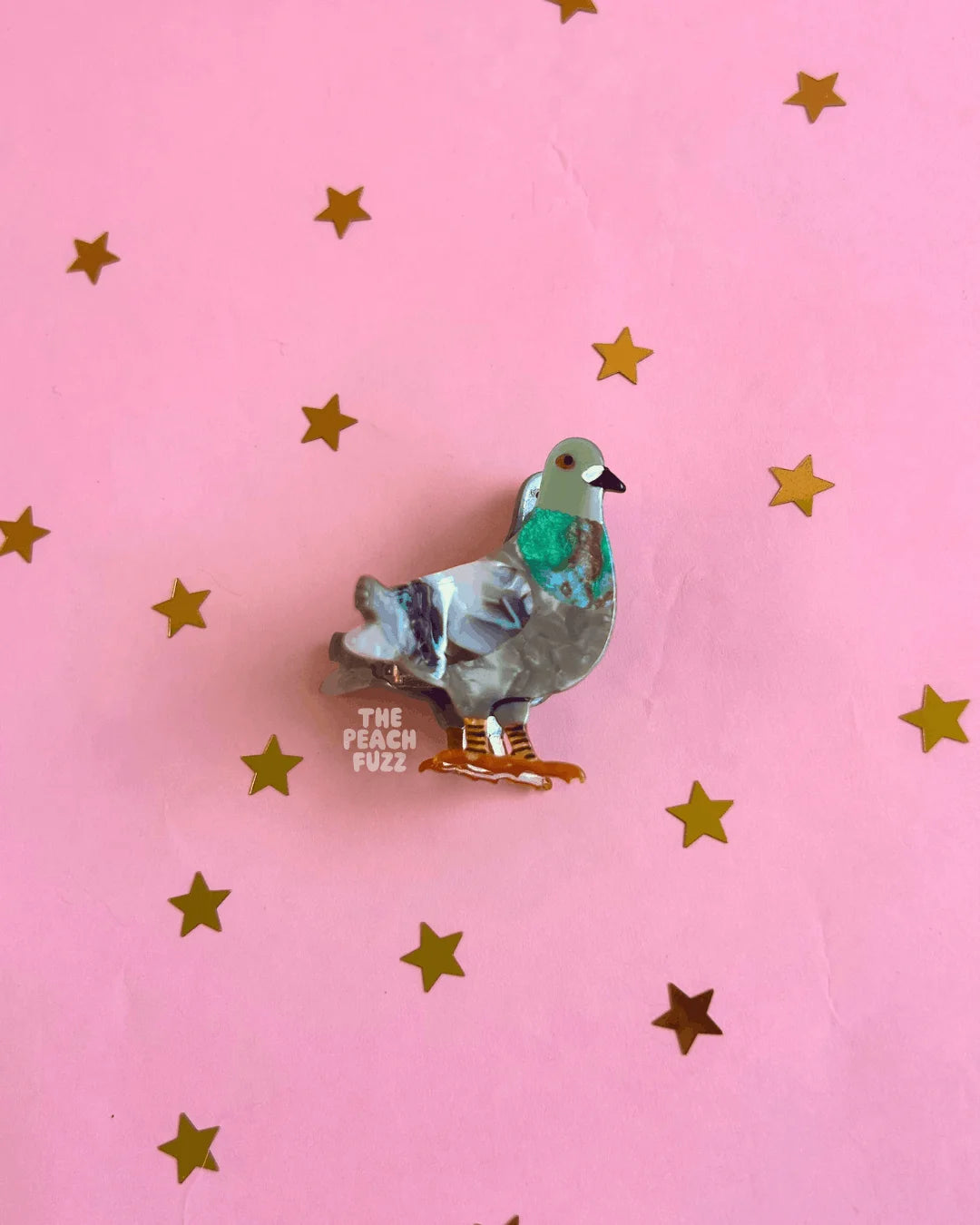 Mini Pigeon Hair Claw - The Peach Fuzz
