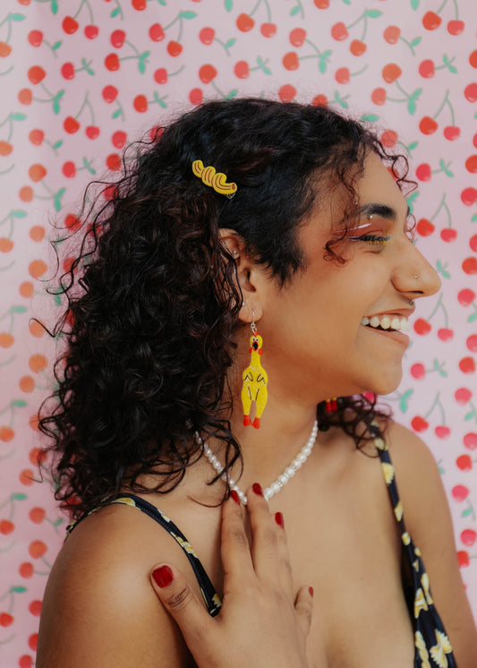 Rubber Chicken Earrings