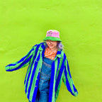 Bad Art Fan Club Color Block Bucket Hat - The Peach Fuzz