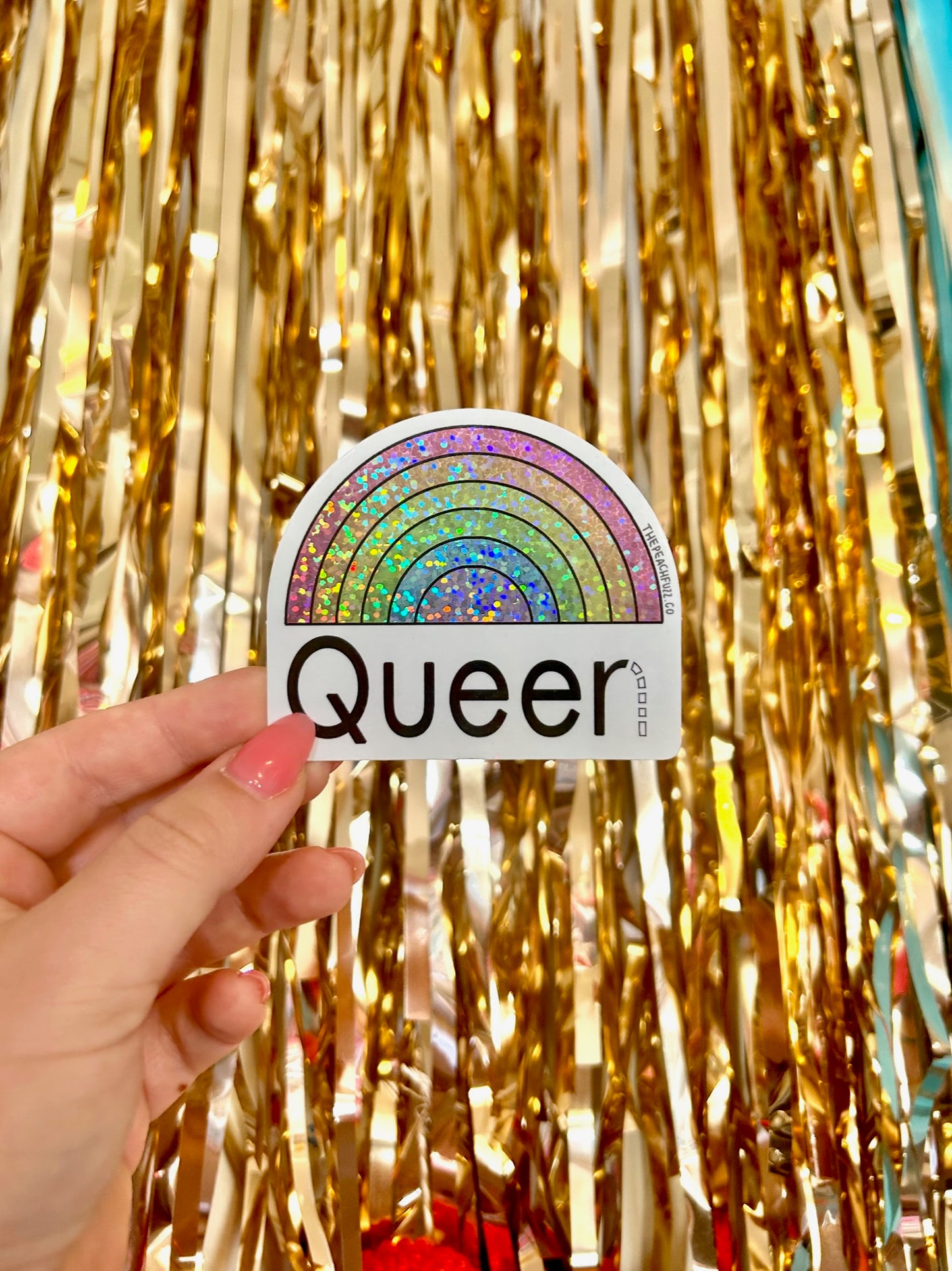 Queer Queen Glitter Sticker