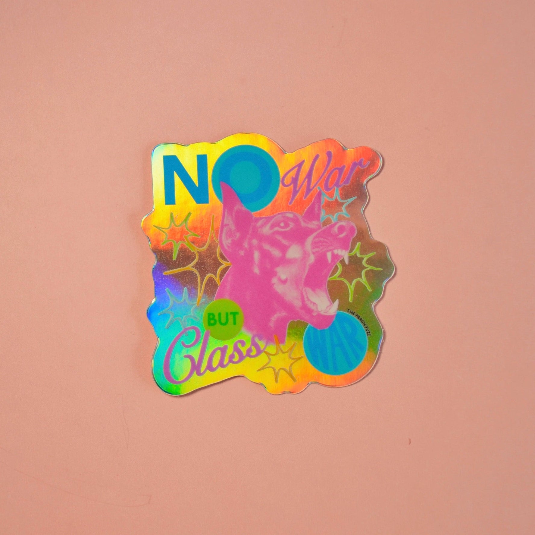 No War But Class War Holographic Sticker