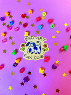 Bad Art Fan Club Sticker with glossy finish - The Peach Fuzz