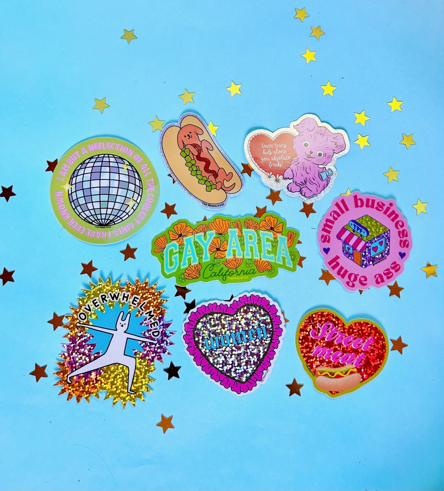 Heart Women Glitter Sticker