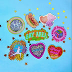 Heart Women Glitter Sticker