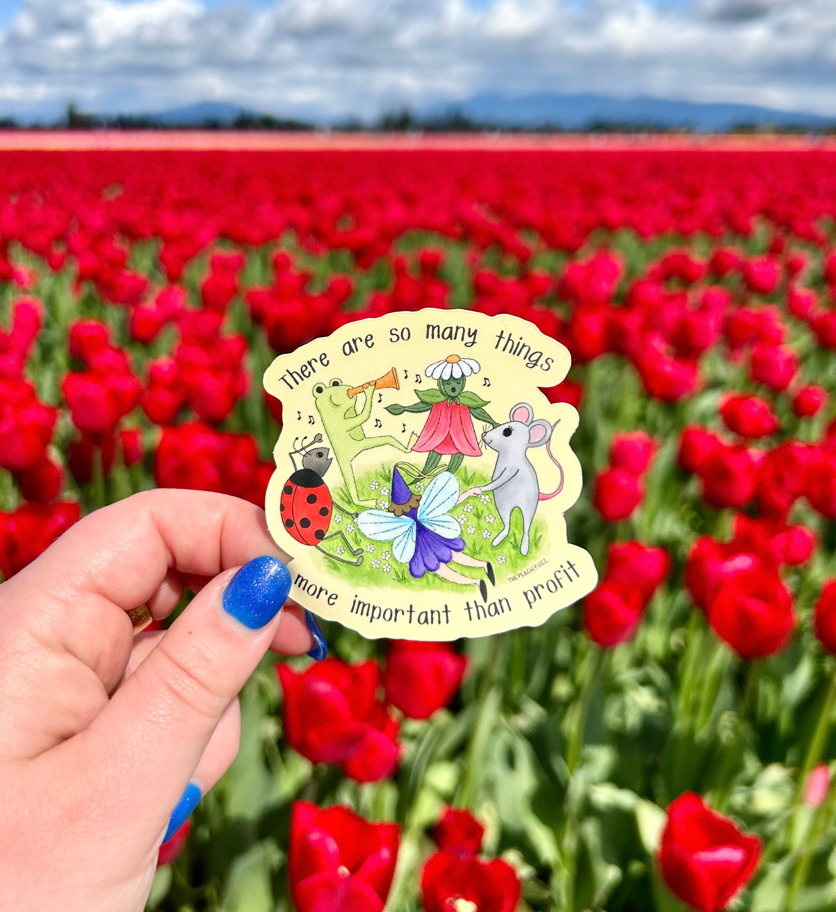More Important Than Profits Sticker